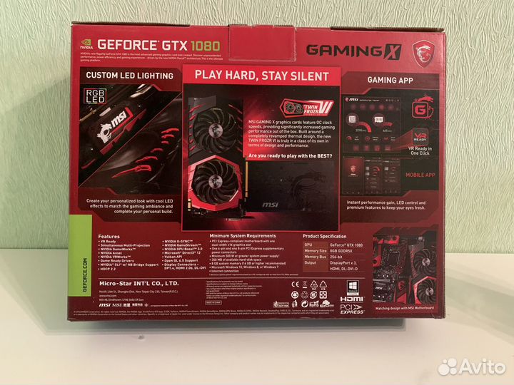 Nvidia Geforce GTX 1080 MSI Gaming X 8GB