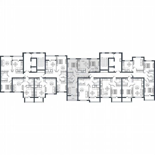 3-к. квартира, 74,8 м², 2/17 эт.