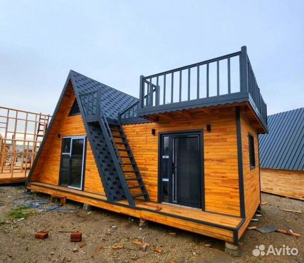 Каркасный дом A-frame 36 кв.м