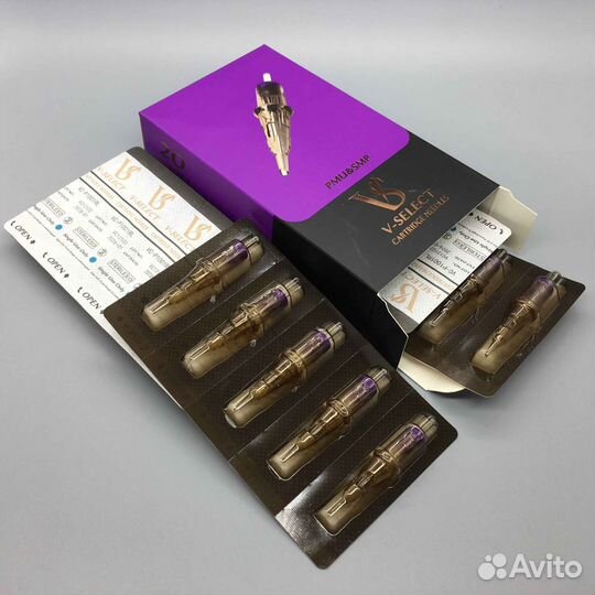 Картриджи для татуажа EZ V-Select, иглы 1RL