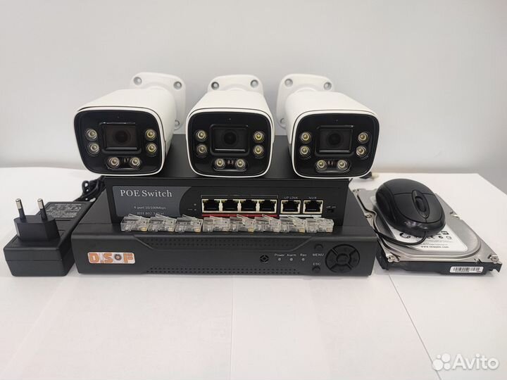 Готовый IP комплект видеонаблюдения 4Мп