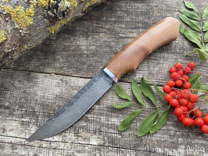 Нож универсальный Волжанин из дамасской стали