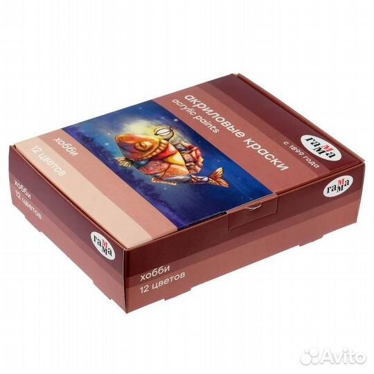 2 шт. Краска акриловая, набор 12 цветов х 20 мл, Г