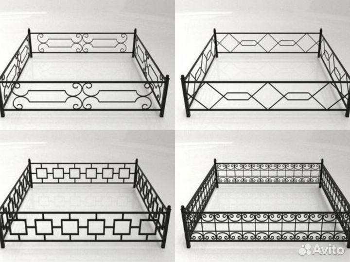 Оградки на могилу в наличии и на заказ