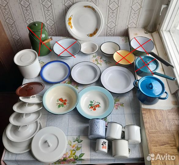 Эмалированные Кружки Тарелки Миски Бидон СССР