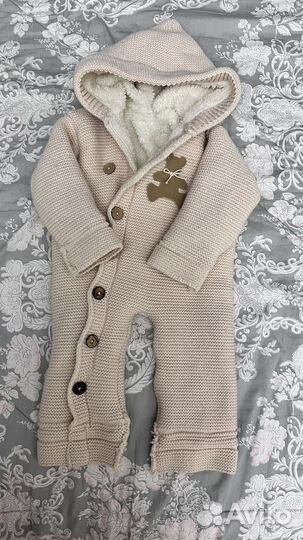 Теплый детский комбинезон 56-62