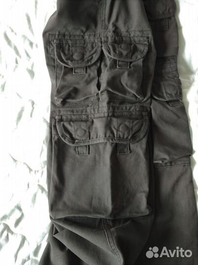 Брюки карго много карманов W28/XS