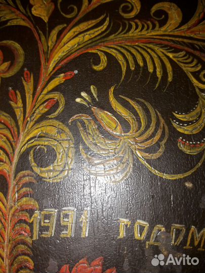 Картина старая на дереве