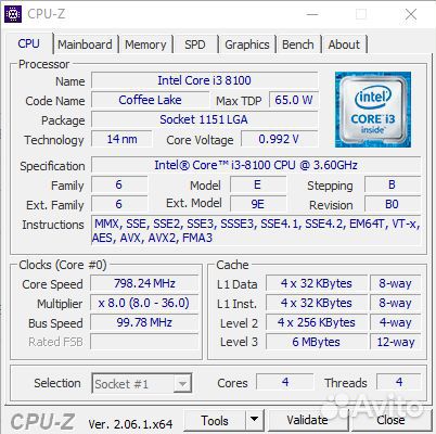 Intel core i3 8100 msi h310m pro-vd