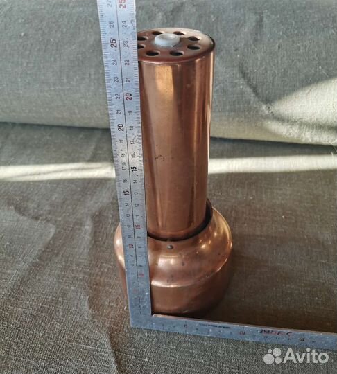 Медный плафон от одиночной люстры СССР