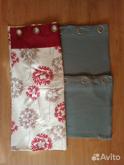 Штора на подкладе и 2 шторы IKEA