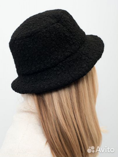 Панама черная на флисе + шарф