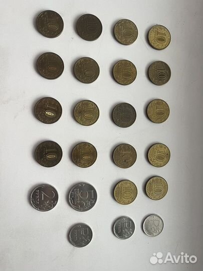 Коллекция 10 рублевых монет
