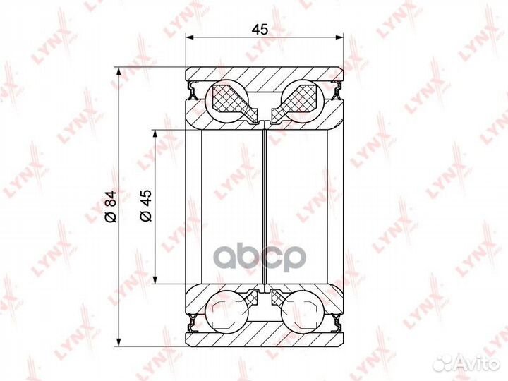 Комплект подшипника ступицы колеса перед WB