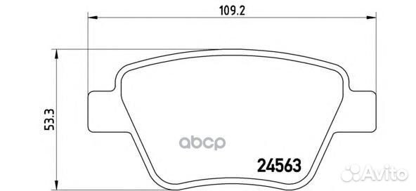 Колодки зад VW touran 11/10 P85114 Brembo