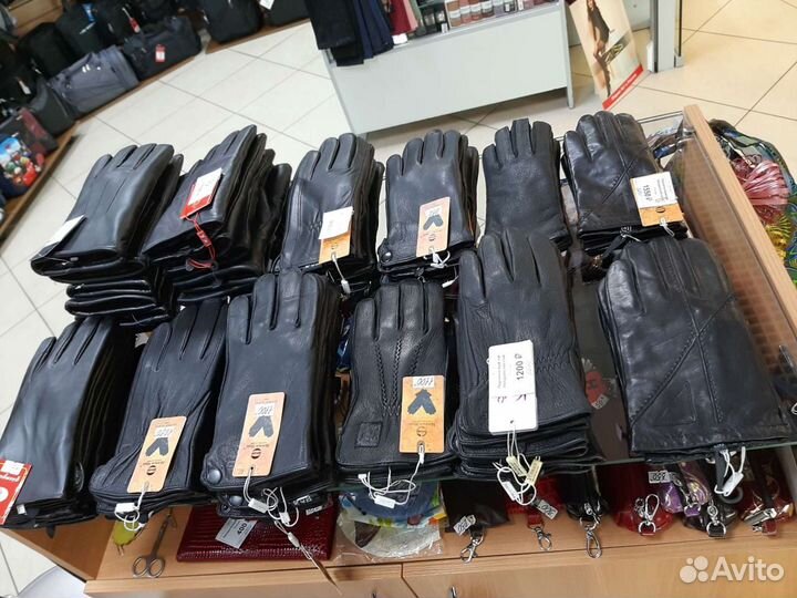 Перчатки мужские из натуральной кожи, новые