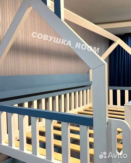 Детская Кровать из бука для двоих