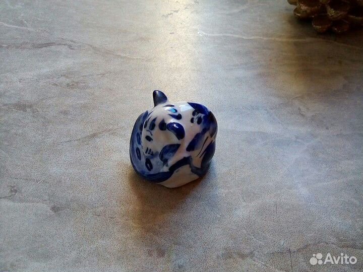 Статуэтка мышка гжель