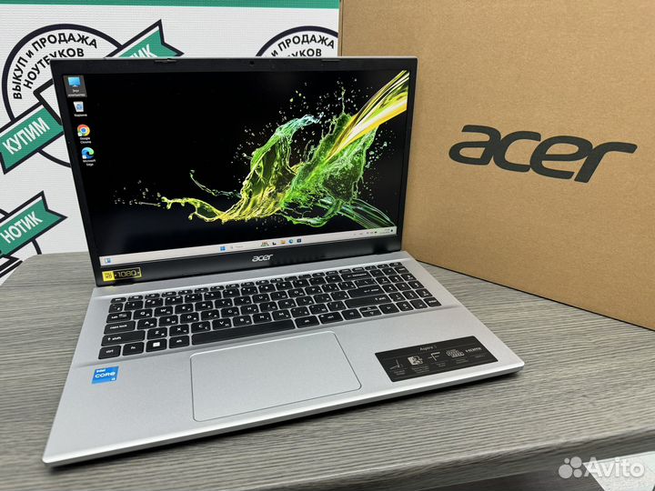 2023 ультрабук acer IPS core i3 12Gen 8Gb SSD512