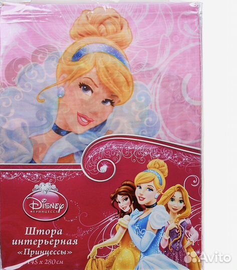 Тюль для девочки Disney с принцессами