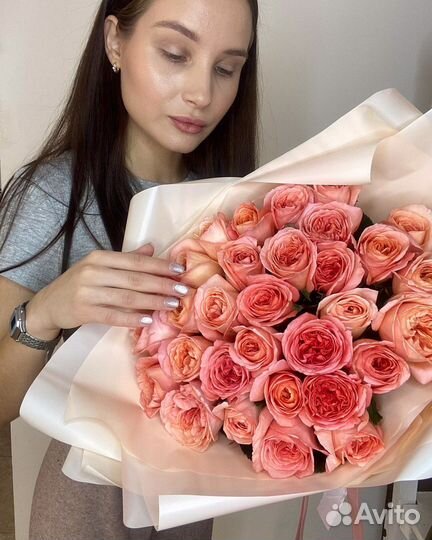 Большой букет роз