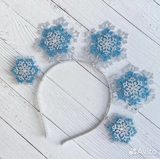 Новогодние Ободоки ушки мышки снежинка звездочка