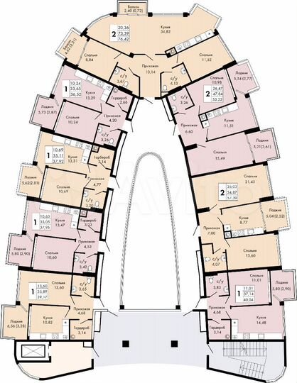 1-к. квартира, 36,5 м², 8/9 эт.