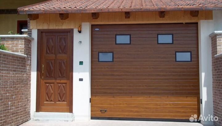 Секционные ворота с монтажом