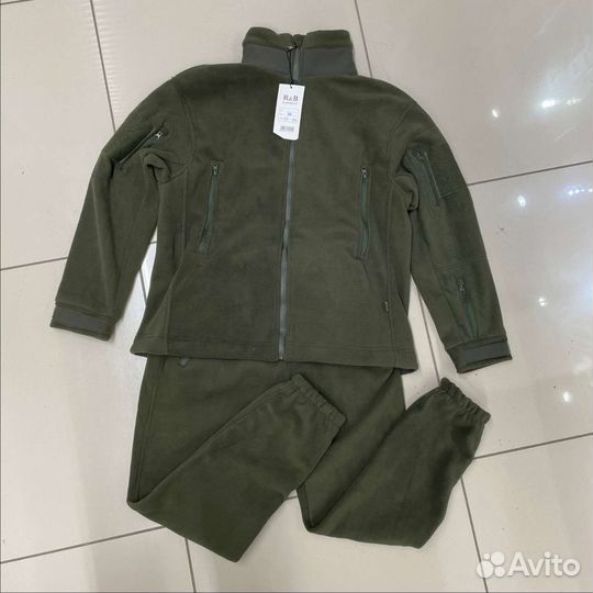 Флисовый костюм мужской военный Олива