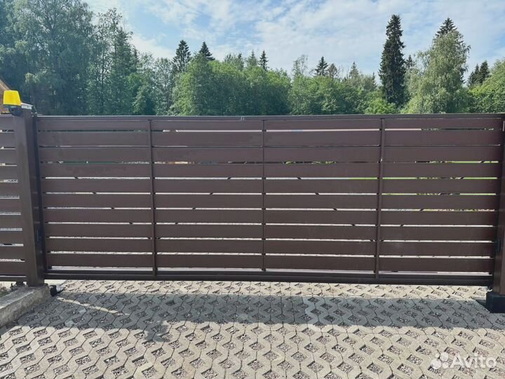 Откатные ворота с установкой