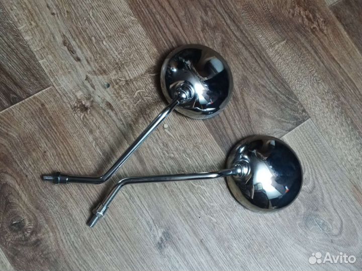 Хромированные металлические зеркала для мотоцикла