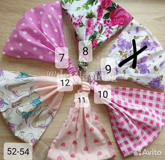 Косынки на резинке хлопковые для девочек