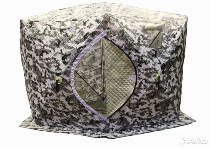 Палатка зимняя куб утепленная 2.4x2.4