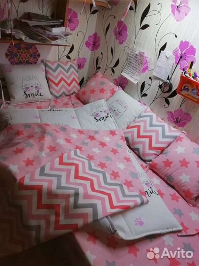 Новые бортики в кроватку