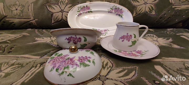 Предметы сервиза Сирень