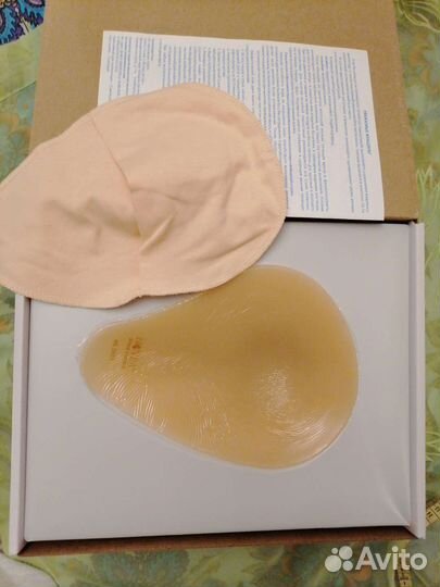 Экзопротез молочной железы левый новый с чехлом