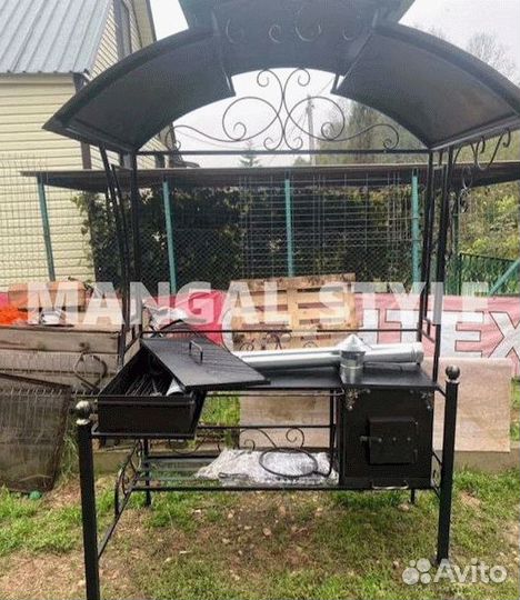 Мангал с крышей