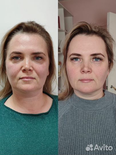 Массаж лица по техники эффект фотошопа