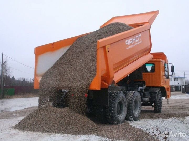 Щебень \ Песок \ Земля гранитный крупный от 3кубов