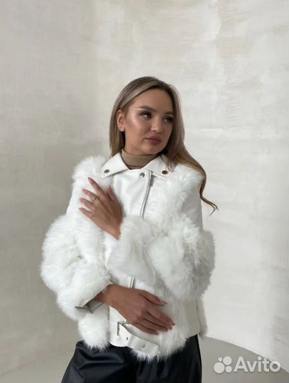 Косуха кожанка с эко-мехом новая