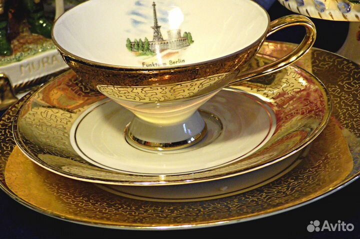 Чайная пара трио.Чашки и блюдца.Германия