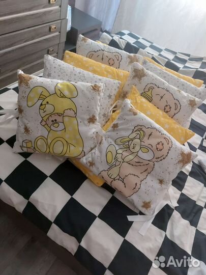 Бортики подушки в детскую кроватку