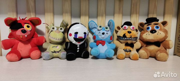 Мягкие игрушки персонажи fnaf(цена за 6 шт.)