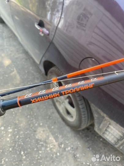 Спининг в зборе с катушкой для тролинга