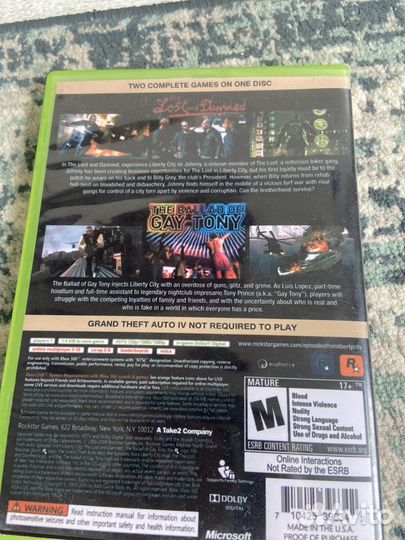 Диск grant theft auto4,2дополнения