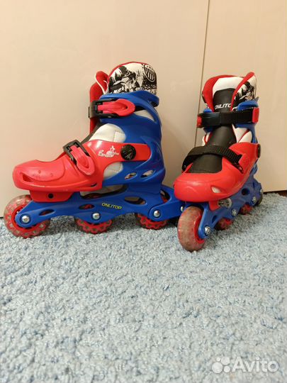 Роликовые коньки детские с защитой