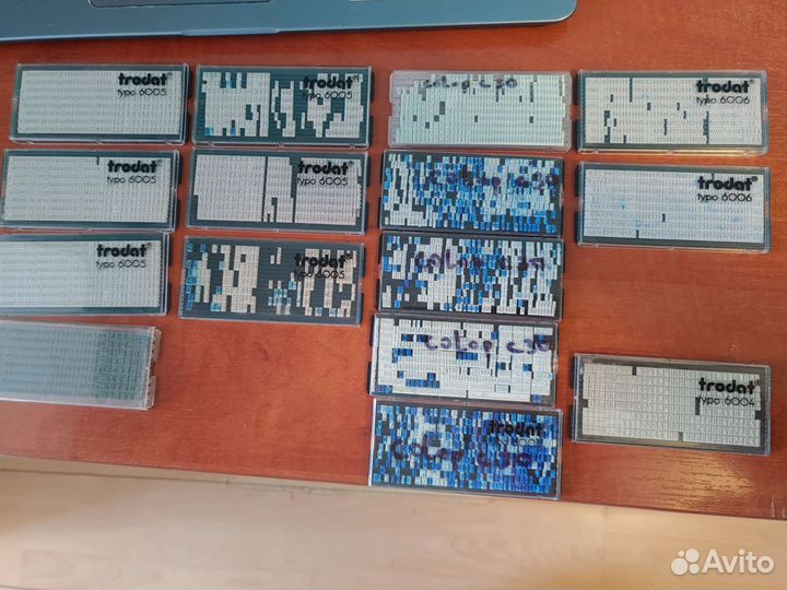 Касса букв и цифр для штампов trodat и colop