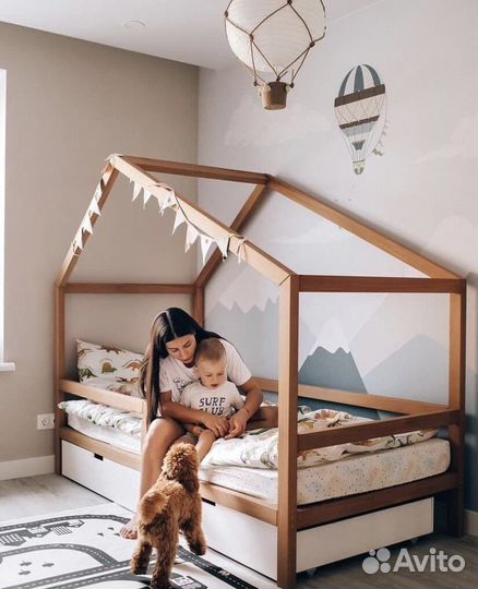 Детская кровать из бука/сосны от производителя
