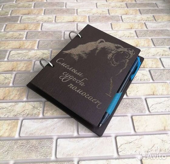 По вашим рисункам блокнот ежедневник из дерева