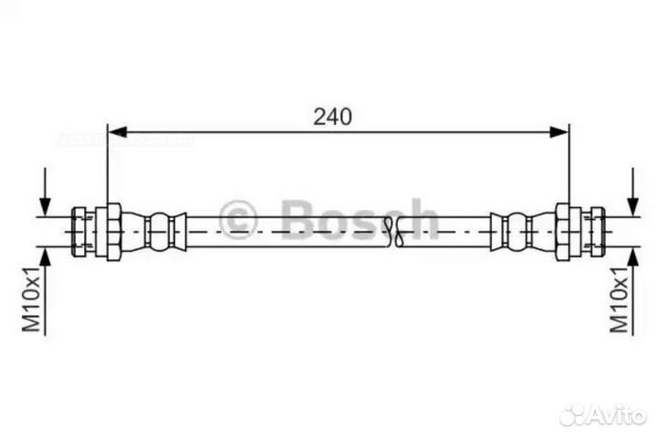 Bosch 1 987 481 553 Шланг тормозной зад прав/лев